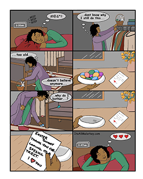 Easter Thoughts. Digital art by Brandi Malarkey, ItsAllMalarkey.com