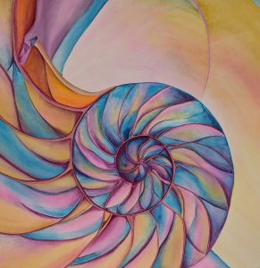 Resonate. Gouache on paper. 16×16 Brandi Malarkey, Artist. ItsAllMalarkey.com