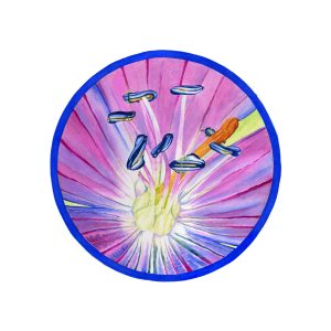 Inside Out Collection Geranium Gouache 15x15 Brandi Malarkey, artist. ItsAllMalarkey.com