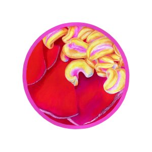 Inside Out Collection Rose Gouache 15x15 Brandi Malarkey, artist. ItsAllMalarkey.com