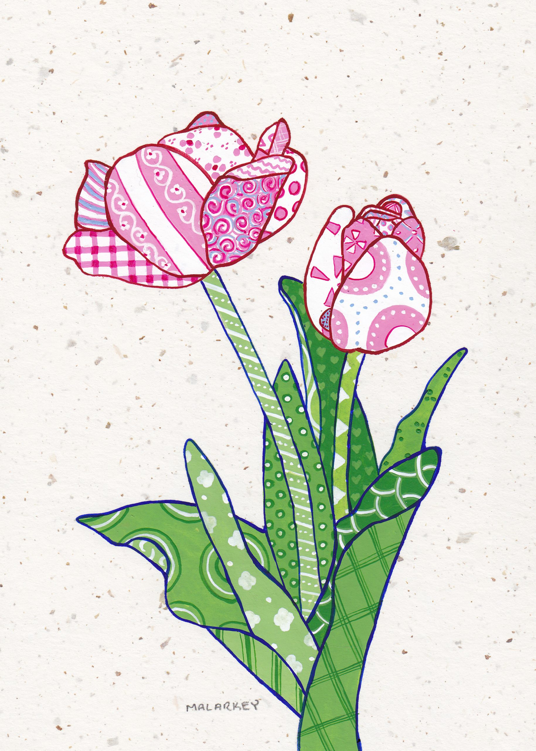 Patchwork memories. "Amy". Gouache on paper. Brandi Malarkey, artist. ItsAllMalarkey.com