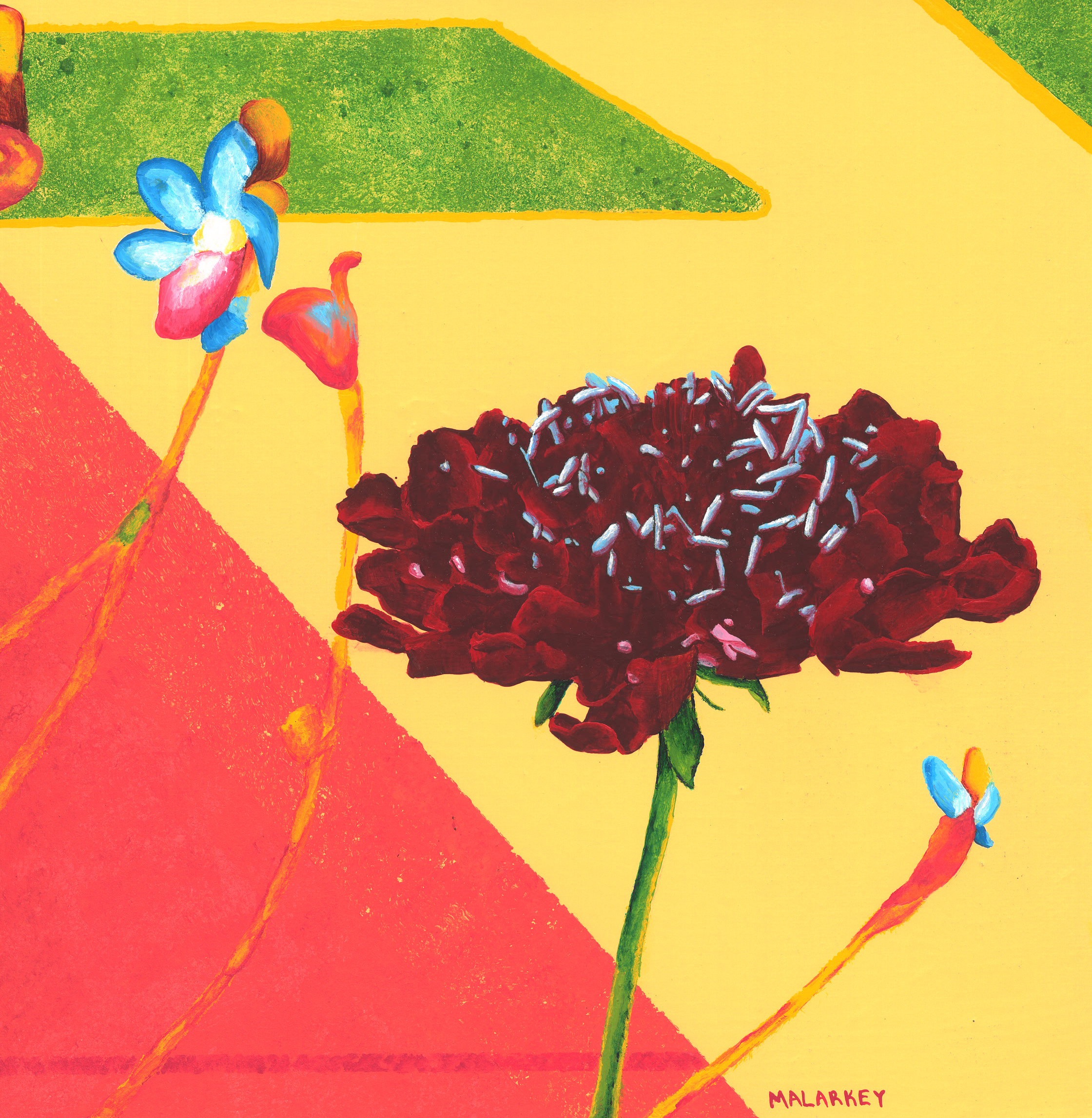 Summer Afternoon. Acrylic. 12x12. Brandi Malarkey, artist. ItsAllMalarkey.com