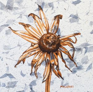 “Death” 10.75×10.75 Gouache Brandi Malarkey, artist