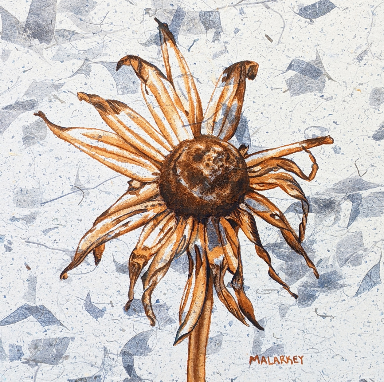 “Death” 10.75×10.75 Gouache Brandi Malarkey, artist